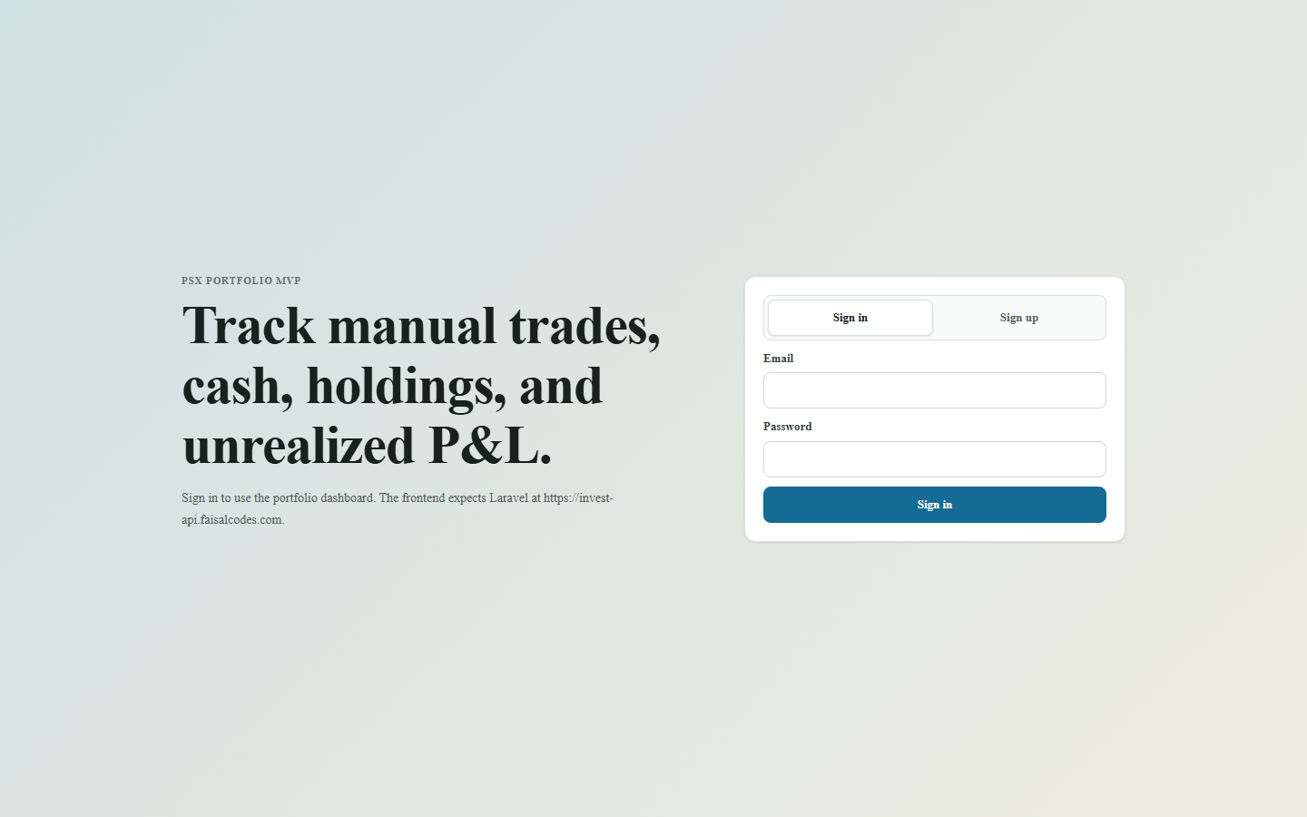 FinPulse project screenshot