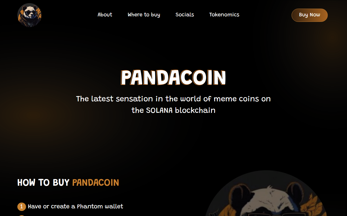 Pandacoin project screenshot