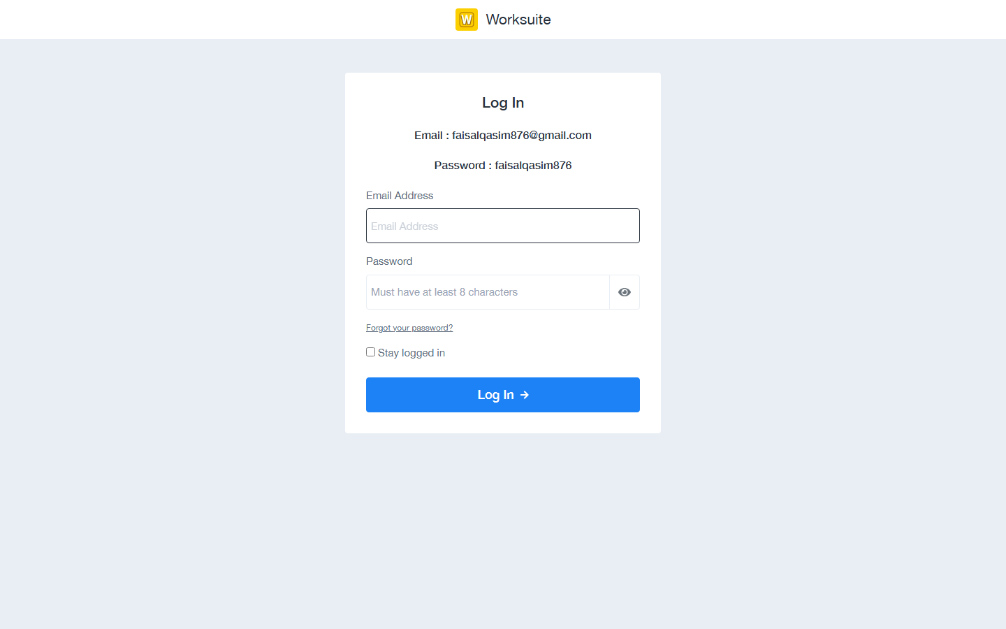 Worksphere project screenshot